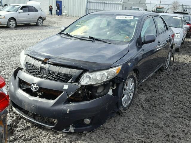 2T1BU40E69C085476 - 2009 TOYOTA COROLLA BA GRAY photo 2