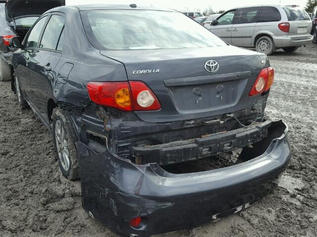 2T1BU40E69C085476 - 2009 TOYOTA COROLLA BA GRAY photo 3