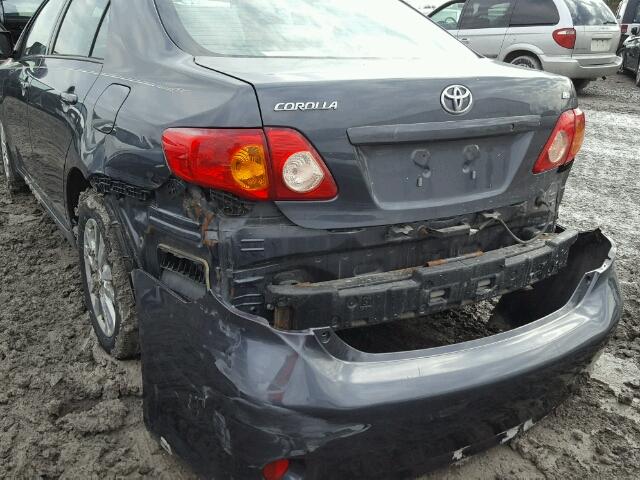 2T1BU40E69C085476 - 2009 TOYOTA COROLLA BA GRAY photo 9