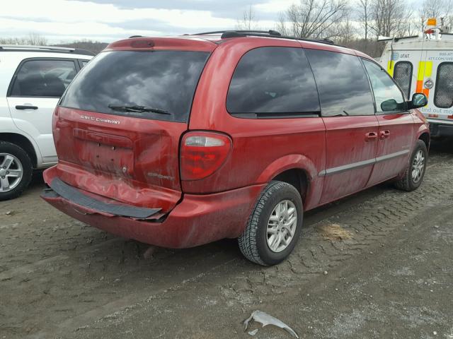 2B4GP443X1R332747 - 2001 DODGE GRAND CARA RED photo 4