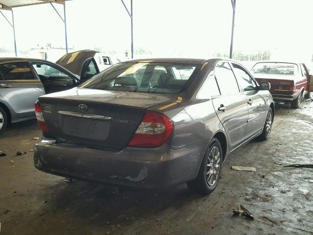 4T1BE32K73U669448 - 2003 TOYOTA CAMRY LE CHARCOAL photo 4