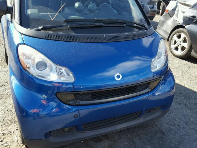 WMEEK31X18K096073 - 2008 SMART FORTWO PAS BLUE photo 7