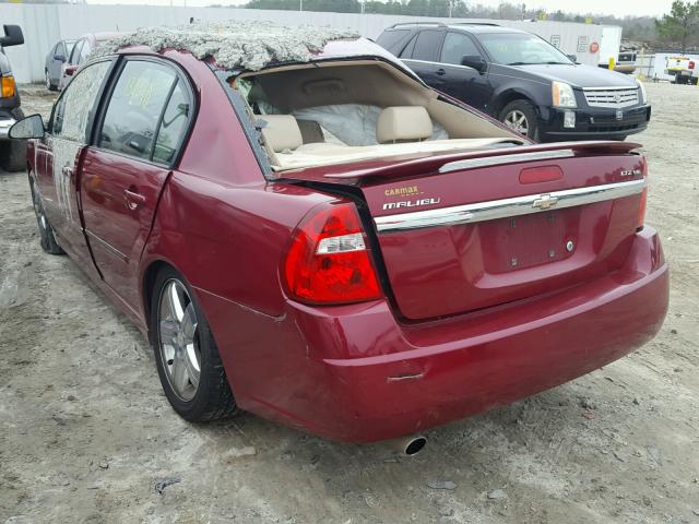 1G1ZU53856F191360 - 2006 CHEVROLET MALIBU LTZ BURGUNDY photo 3