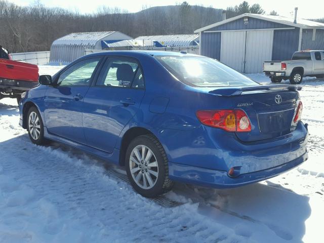 2T1BU4EE9AC250806 - 2010 TOYOTA COROLLA BA BLUE photo 3