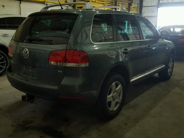 WVGZE77L57D001533 - 2007 VOLKSWAGEN TOUAREG V6 GREEN photo 4