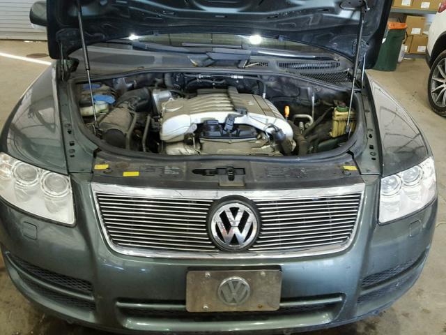 WVGZE77L57D001533 - 2007 VOLKSWAGEN TOUAREG V6 GREEN photo 7