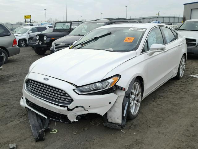 3FA6P0K91DR142015 - 2013 FORD FUSION TIT WHITE photo 2