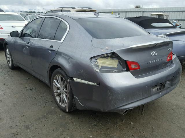 JN1CV6AR6DM752012 - 2013 INFINITI G37 GRAY photo 3