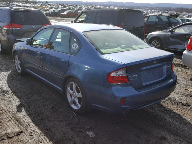 4S3BL616887215750 - 2008 SUBARU LEGACY 2.5 BLUE photo 3