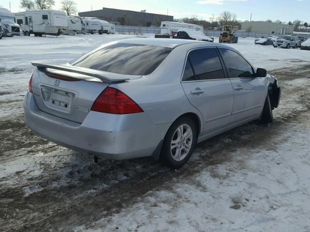 1HGCM56746A142357 - 2006 HONDA ACCORD EX SILVER photo 4