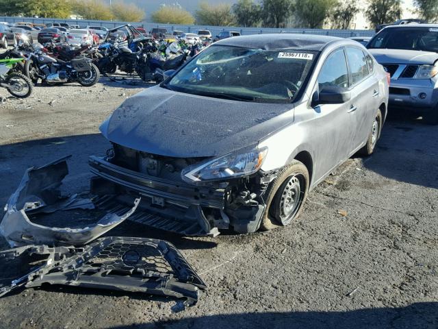 3N1AB7AP2HY395015 - 2017 NISSAN SENTRA S GRAY photo 2