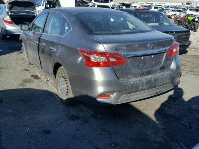 3N1AB7AP2HY395015 - 2017 NISSAN SENTRA S GRAY photo 3