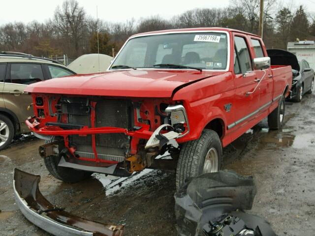 1FTJW35F3VEB64029 - 1997 FORD F350 RED photo 2