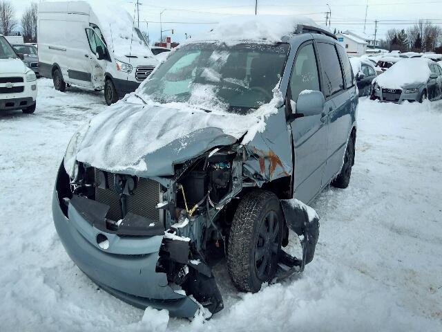 5TDKK4CC5AS291223 - 2010 TOYOTA SIENNA CE BLUE photo 2