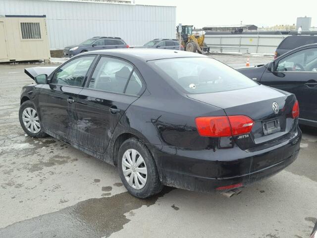 3VW2K7AJ2EM445795 - 2014 VOLKSWAGEN JETTA BASE 黑色 照片 3