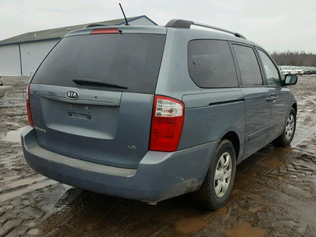 KNDMB233X96317677 - 2009 KIA SEDONA EX BLUE photo 4