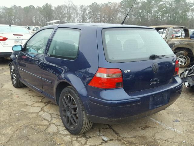 9BWDE61J924028376 - 2002 VOLKSWAGEN GTI BASE BLUE photo 3