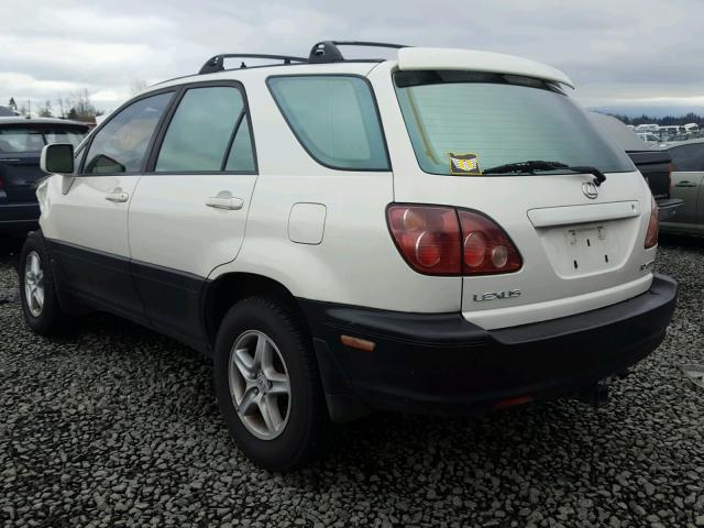 JT6GF10U0X0022958 - 1999 LEXUS RX 300 WHITE photo 3