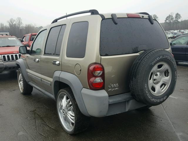 1J4GL48K35W547779 - 2005 JEEP LIBERTY SP BEIGE photo 3