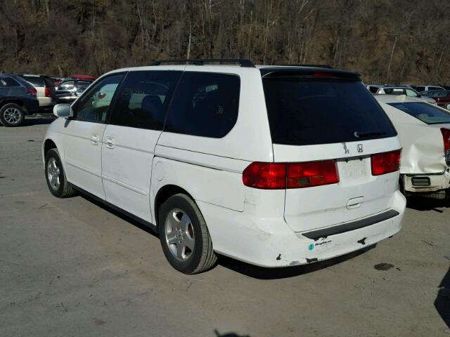 2HKRL18691H557619 - 2001 HONDA ODYSSEY EX WHITE photo 3