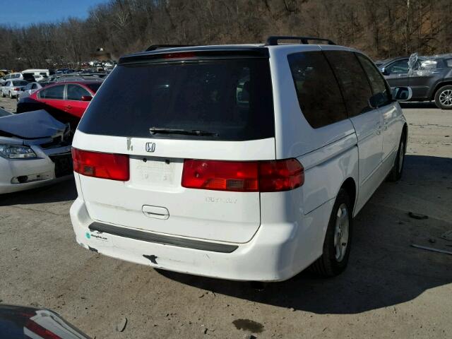 2HKRL18691H557619 - 2001 HONDA ODYSSEY EX WHITE photo 4