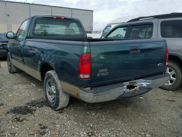 2FTRF17W6XCA85399 - 1999 FORD F150 GREEN photo 3