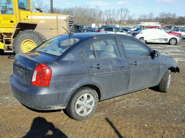 KMHCN4AC1AU442273 - 2010 HYUNDAI ACCENT GLS GRAY photo 4