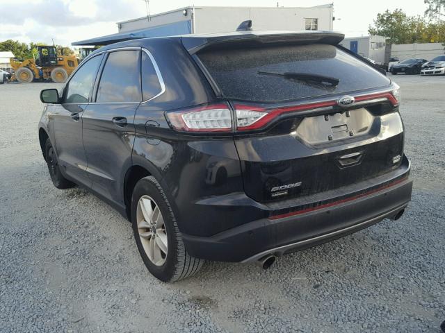 2FMTK4J97FBB44255 - 2015 FORD EDGE SEL BLACK photo 3