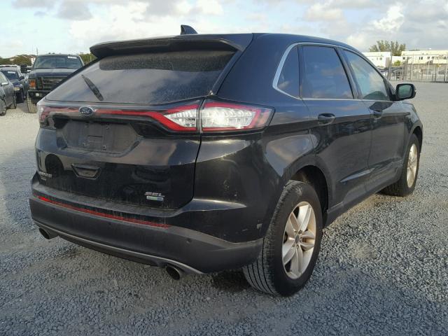 2FMTK4J97FBB44255 - 2015 FORD EDGE SEL BLACK photo 4