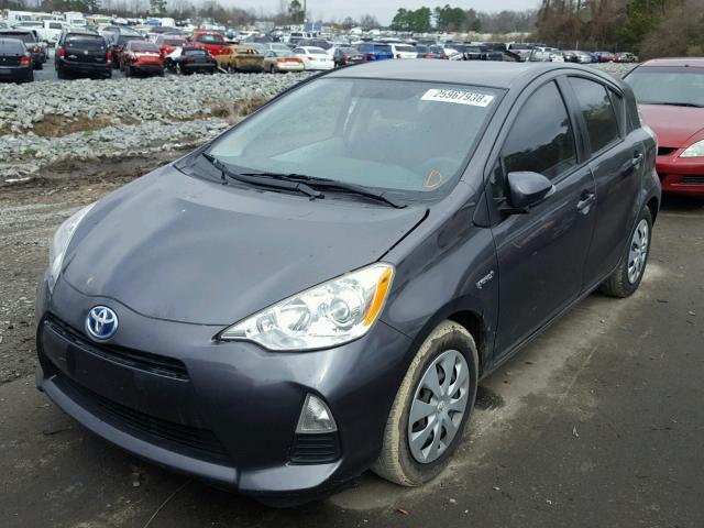 JTDKDTB36D1529331 - 2013 TOYOTA PRIUS C CHARCOAL photo 2