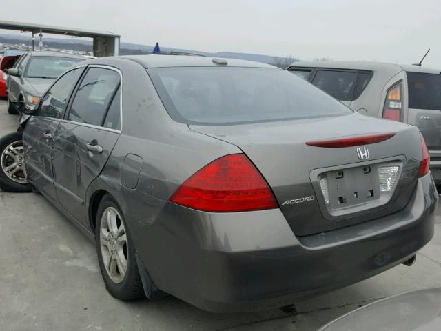 1HGCM56837A194749 - 2007 HONDA ACCORD EX GRAY photo 3