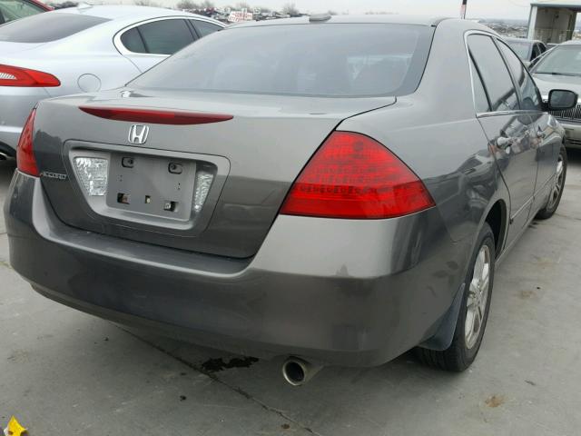 1HGCM56837A194749 - 2007 HONDA ACCORD EX GRAY photo 4