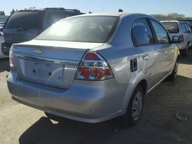 KL1TD5DE0BB147700 - 2011 CHEVROLET AVEO LS SILVER photo 4