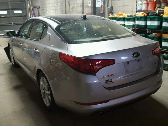 5XXGN4A77DG209825 - 2013 KIA OPTIMA EX SILVER photo 3