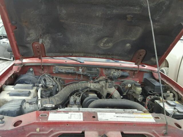 1FTYR10C9WUB82419 - 1998 FORD RANGER MAROON photo 7