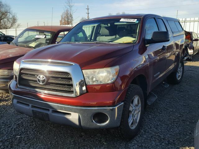 5TFRT54117X004638 - 2007 TOYOTA TUNDRA DOU MAROON photo 2