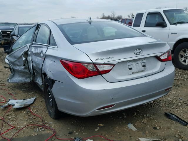 5NPEB4AC7CH488130 - 2012 HYUNDAI SONATA GLS SILVER photo 3