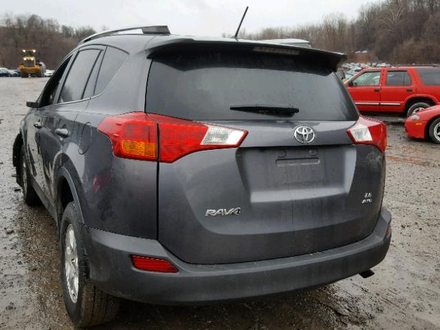 2T3BFREV6EW146227 - 2014 TOYOTA RAV4 LE GRAY photo 3