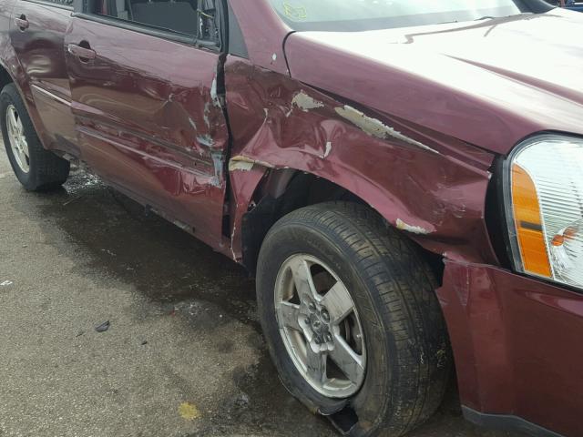 2CNDL43F086288083 - 2008 CHEVROLET EQUINOX LT MAROON photo 9