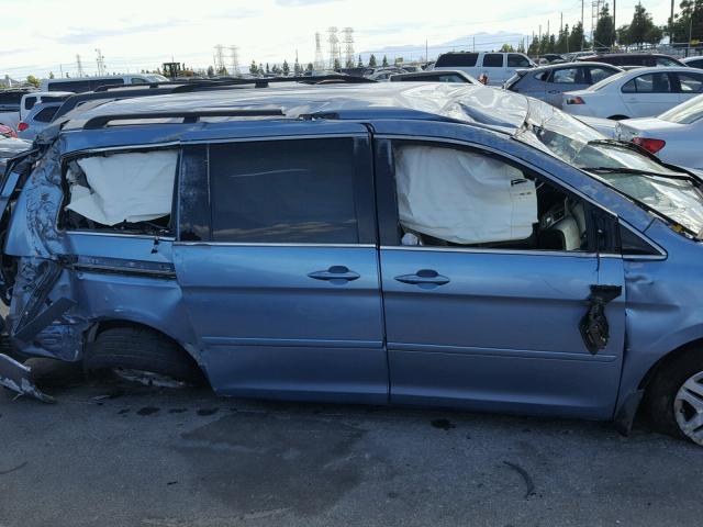 5FNRL38447B085069 - 2007 HONDA ODYSSEY EX BLUE photo 9