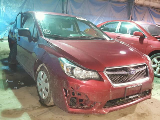 JF1GJAA60FH006630 - 2015 SUBARU IMPREZA BA MAROON photo 1