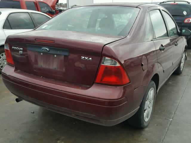 1FAFP34N36W151133 - 2006 FORD FOCUS ZX4 MAROON photo 4