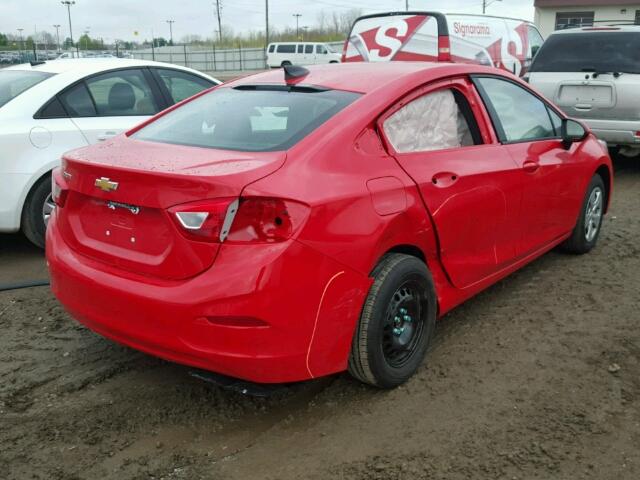 1G1BC5SM9H7197422 - 2017 CHEVROLET CRUZE LS RED photo 4