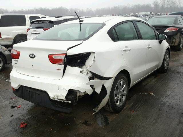 KNADM4A35G6576595 - 2016 KIA RIO LX WHITE photo 4