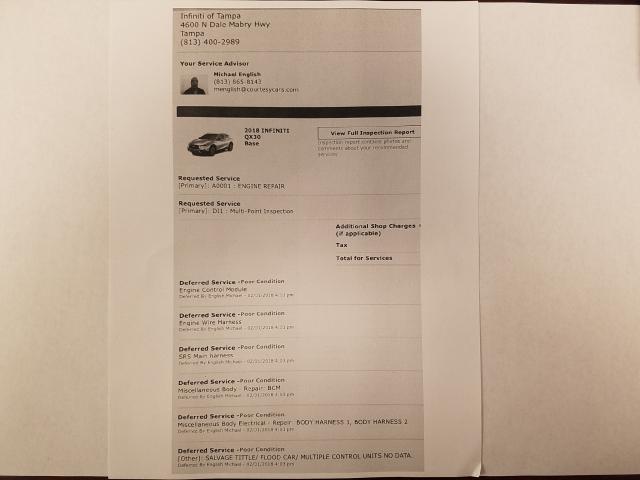 SJKCH5CPXJA046861 - 2018 INFINITI QX30 BASE GRAY photo 10