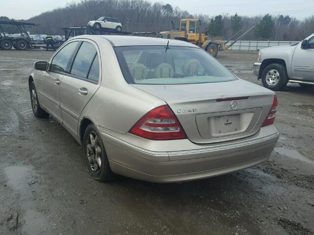 WDBRF61J92F278989 - 2002 MERCEDES-BENZ C 240 TAN photo 3