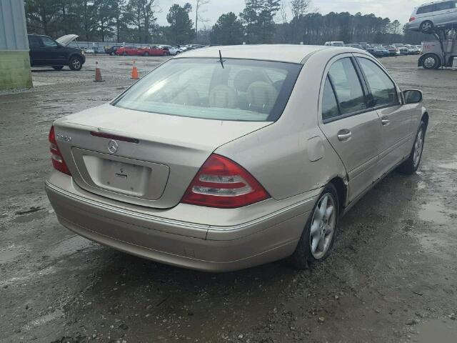 WDBRF61J92F278989 - 2002 MERCEDES-BENZ C 240 TAN photo 4