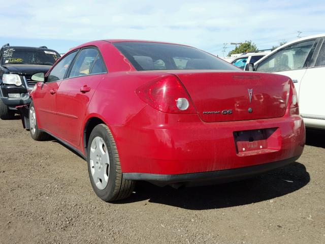 1G2ZF58BX74166588 - 2007 PONTIAC G6 VALUE L RED photo 3