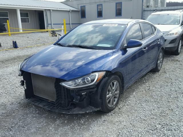 5NPD84LF6HH066794 - 2017 HYUNDAI ELANTRA SE BLUE photo 2