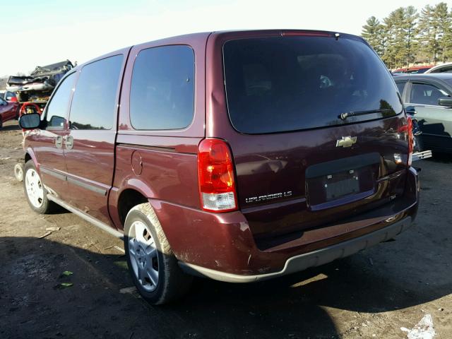 1GNDV23187D102501 - 2007 CHEVROLET UPLANDER L BURGUNDY photo 3